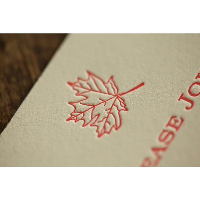 maple leaf fill in invitations