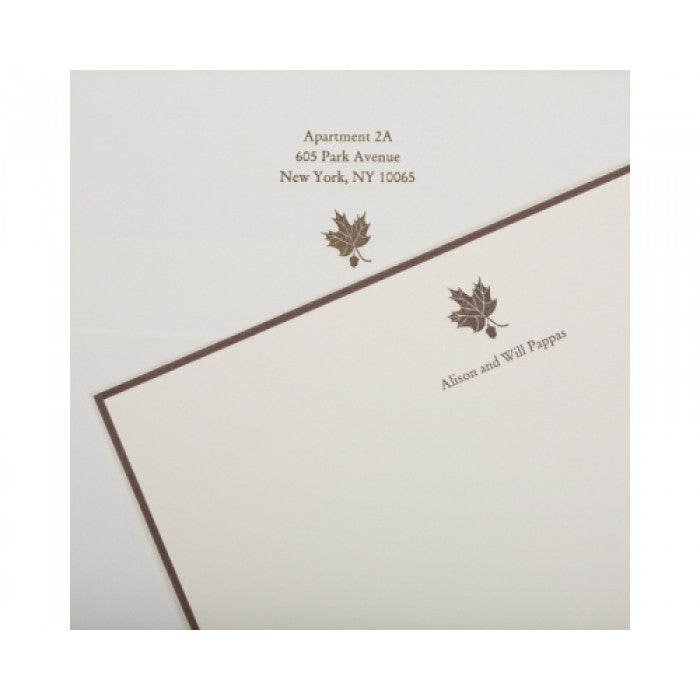 maple leaf note cards