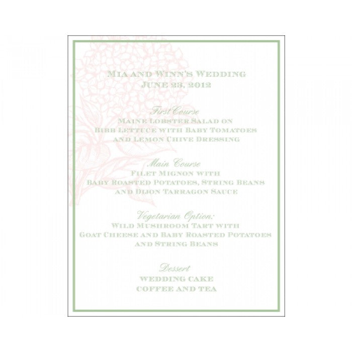 mia & winn menu cards