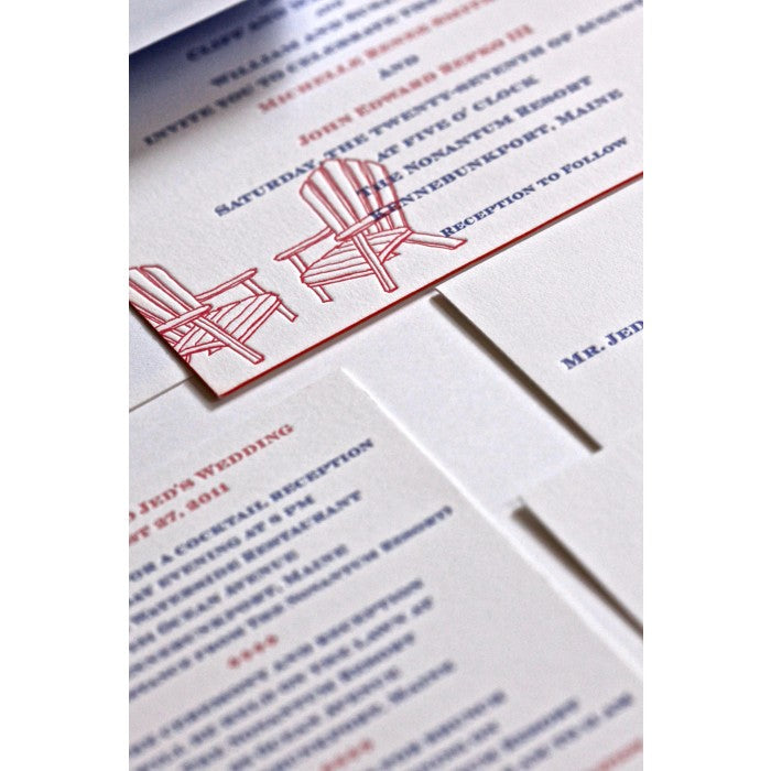 michelle & jed wedding invitation card