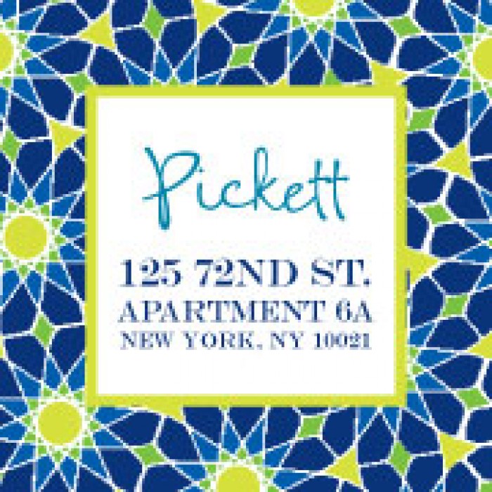 merry moroccan blue holiday cards