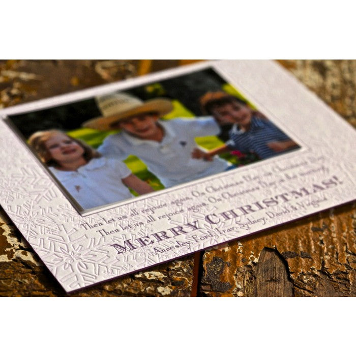 purple snow holiday card