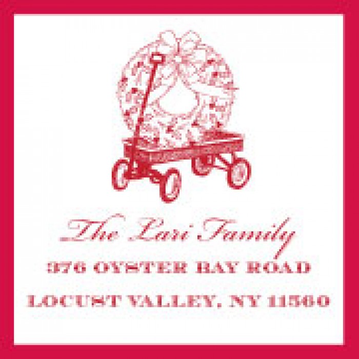 red wagon holiday cards
