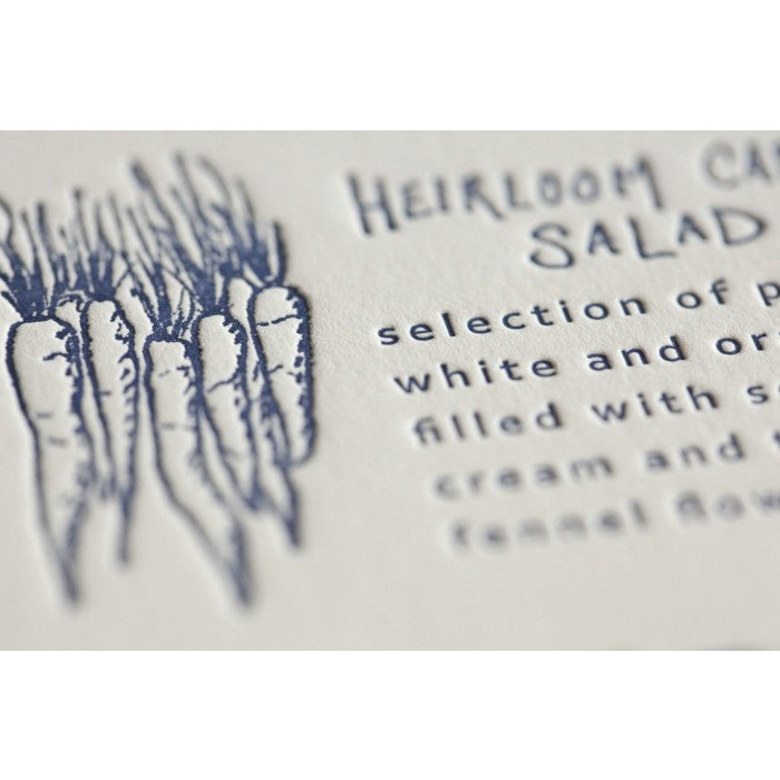 renee & carlos menu card
