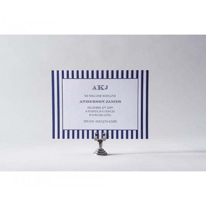 letterpress baby announcement - anderson