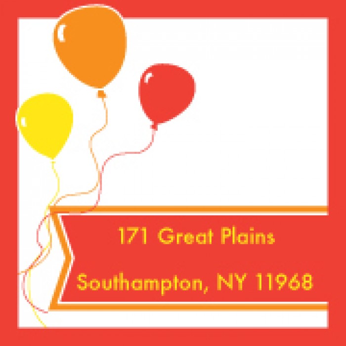 kid's parties invitations - big day balloons red