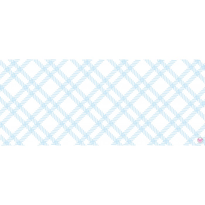 flat print baby announcement - blue tartan