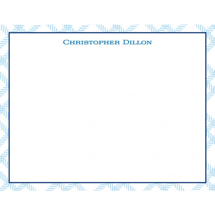 flat print baby announcement - blue tartan
