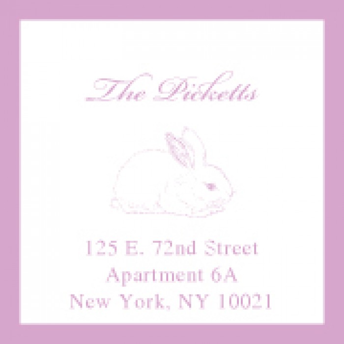 flat print rabbit baby announcement - bunny
