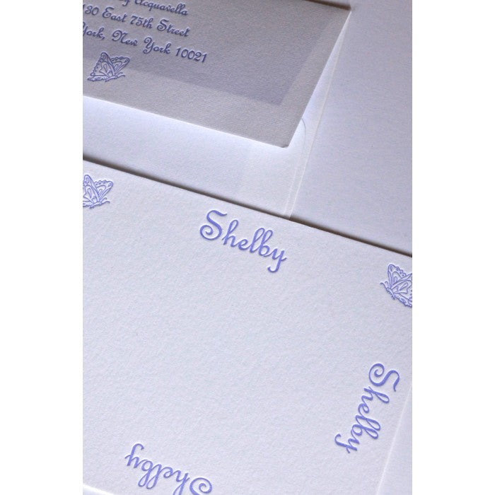 butterfly kid's stationery