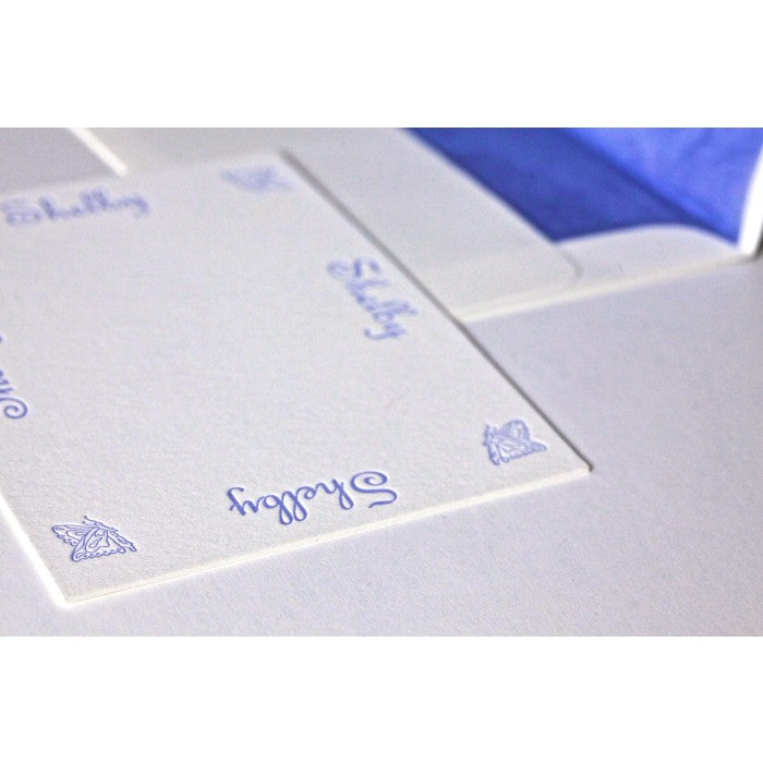 butterfly baby stationery