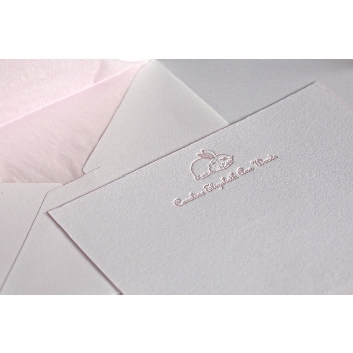 caroline rabbit kid's stationery