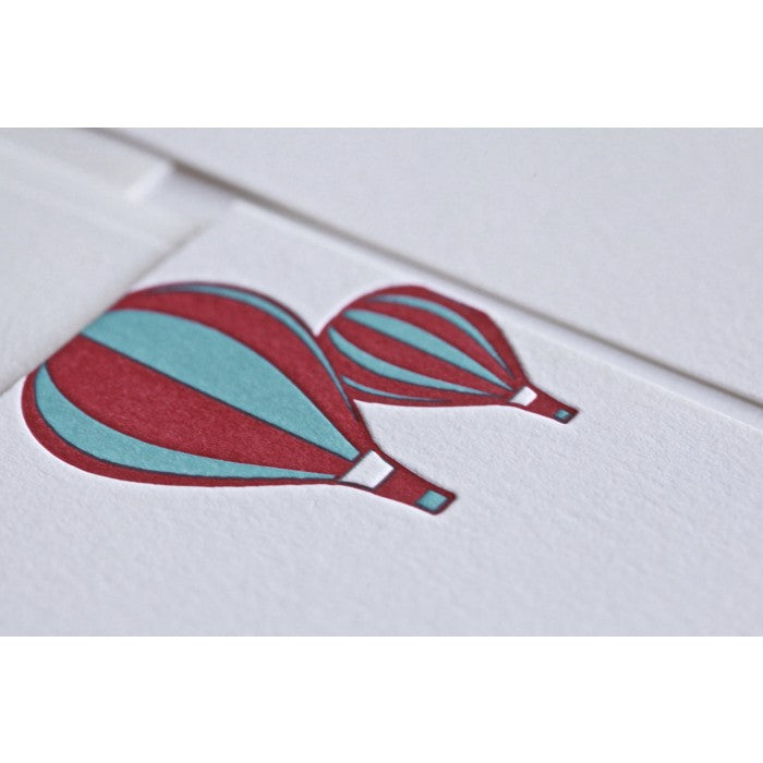 letterpress ballons baby announcement - charlie