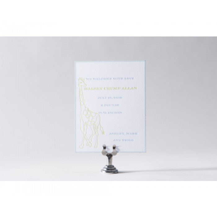 letterpress baby announcement - halsey