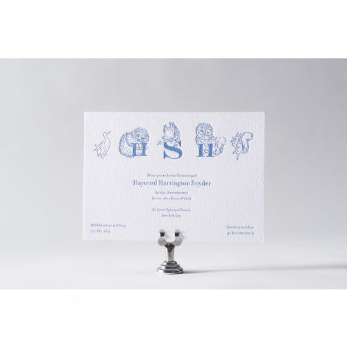 letterpress baby announcement - hayward