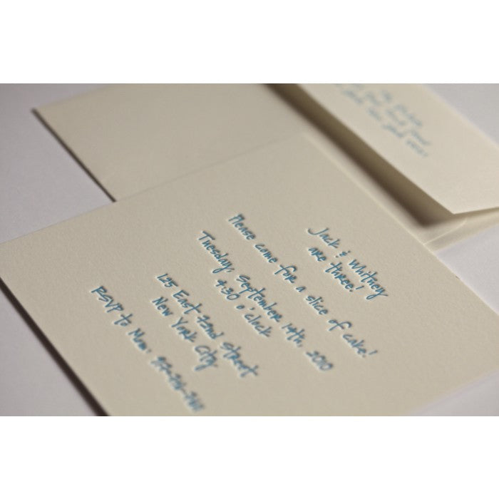 kid's parties invitations - jack and whitney