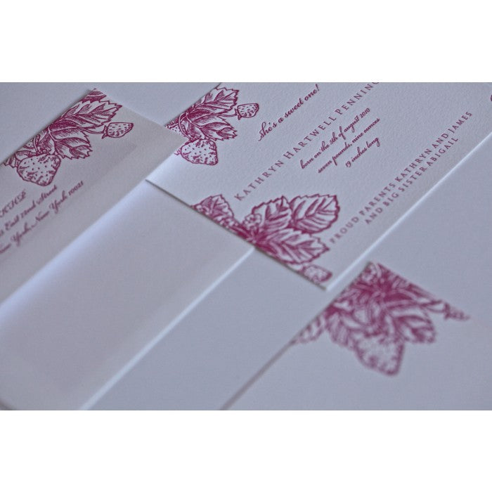 letterpress baby announcement - kathryn