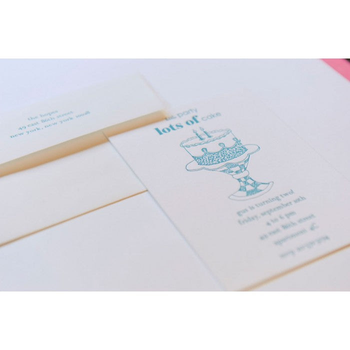 kid's parties invitations - lots of cake