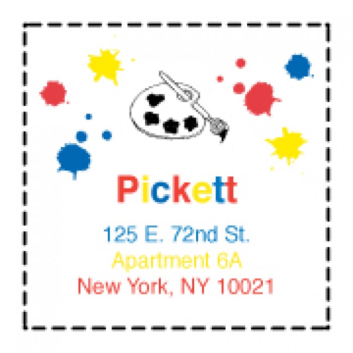 kid's parties invitations - little artist