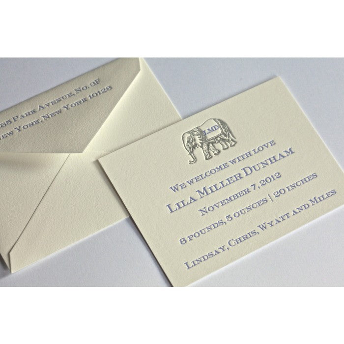 letterpress baby announcement - maggy