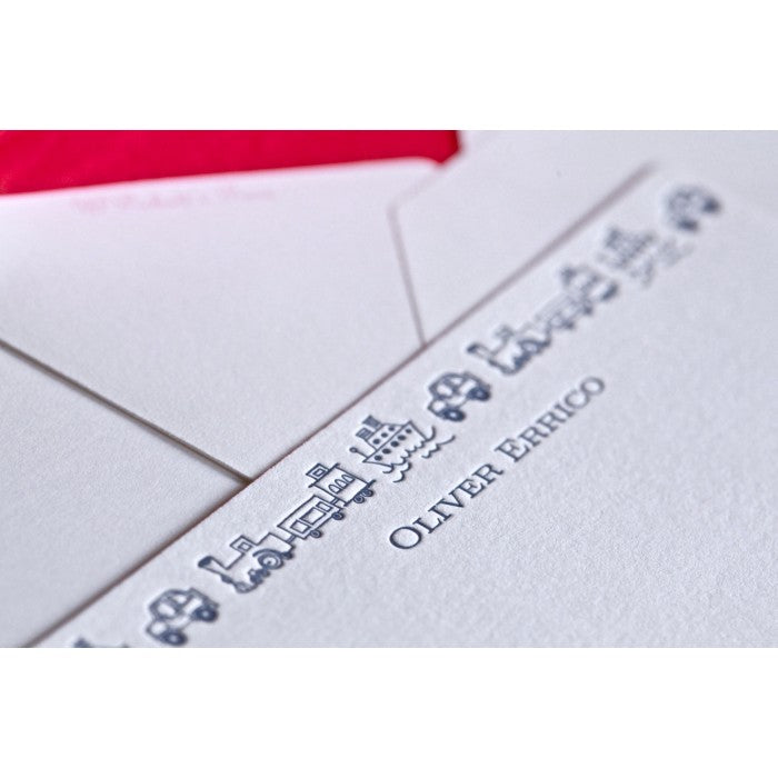 oliver vehicles kid's stationery