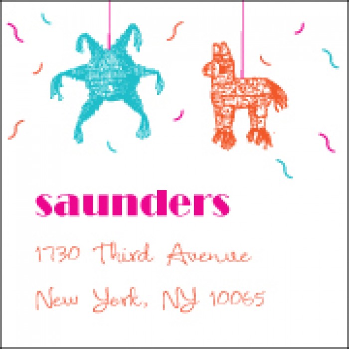 kid's parties invitations - pinata confetti