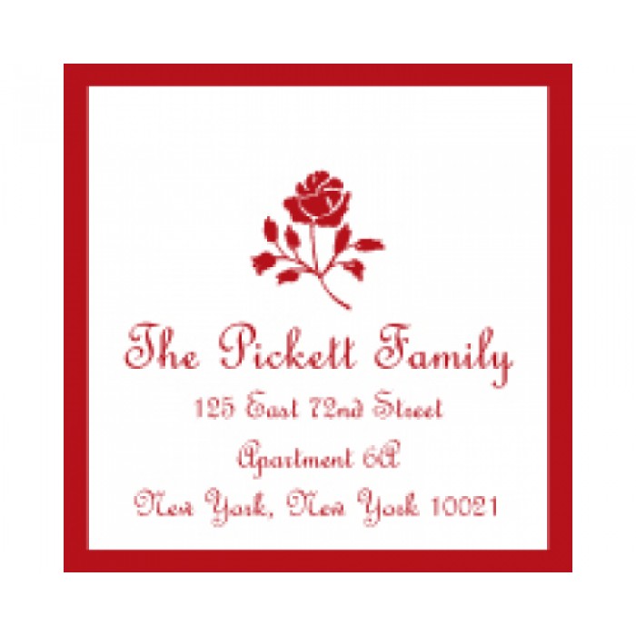 flat print baby announcement - rose