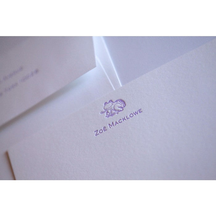 zoe frog kid's stationery