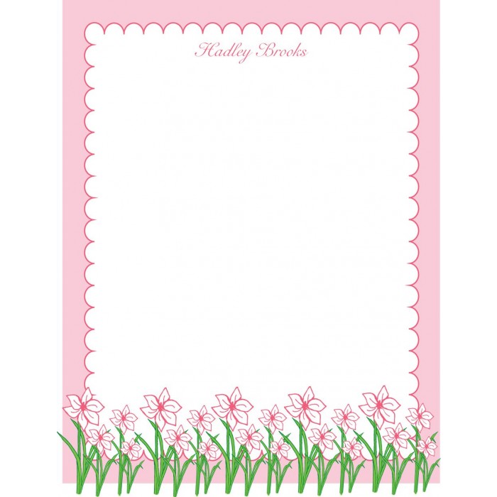 flat print baby announcement - spring garden