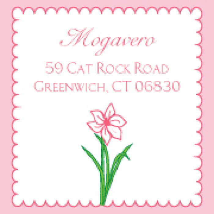 flat print baby announcement - spring garden
