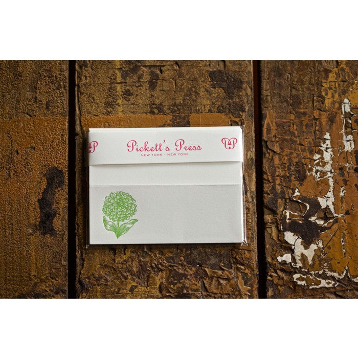 spring zinnia folded place cards