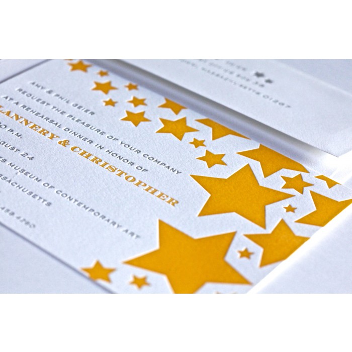 star crossed rehearsal dinner invitation