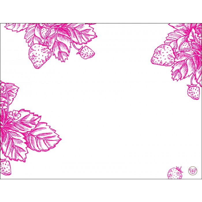 flat print baby announcement - strawberry