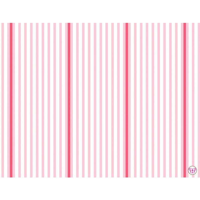flat print baby announcement - sweet stripes pink