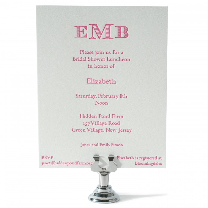 the kate monogram bridal shower