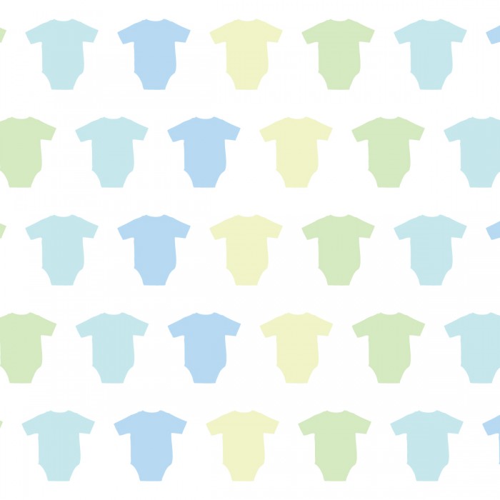 flat print baby announcement - wee onesie blue