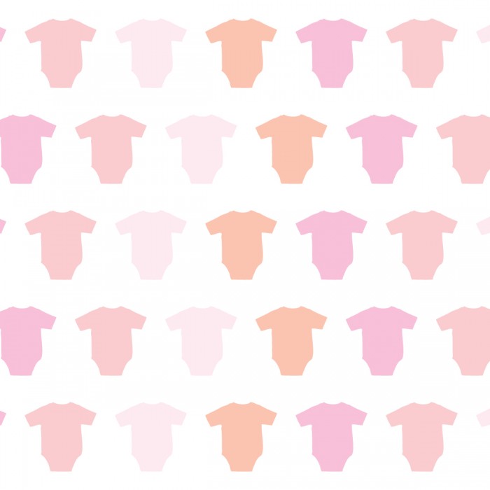 flat print baby announcement - wee onesie pink