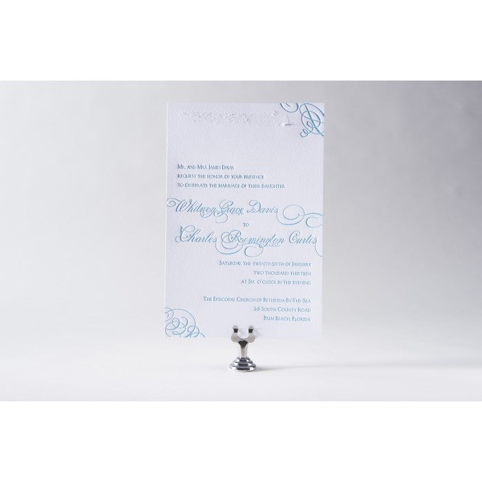 whitney & charles main invitation card
