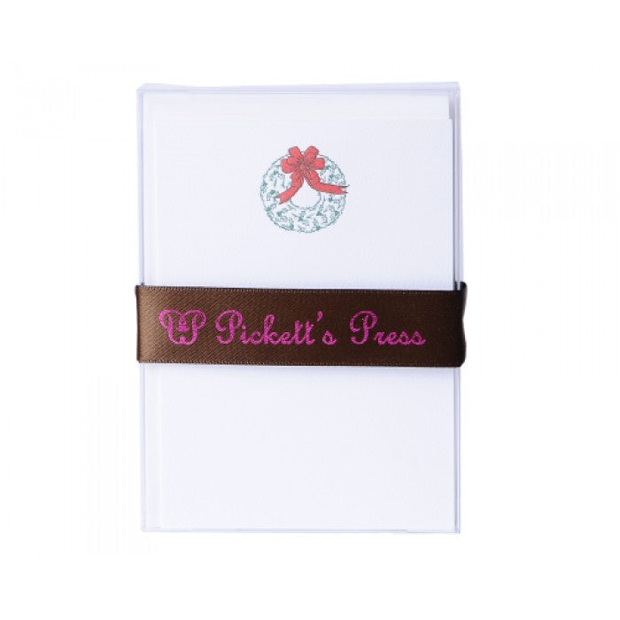 wreath note cards