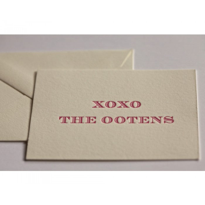 xoxo enclosure card
