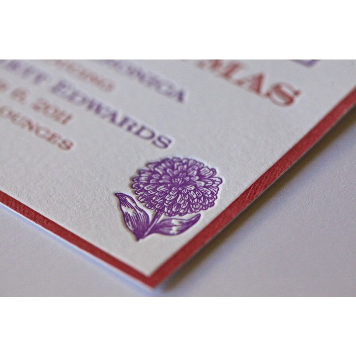 zinnia holiday card