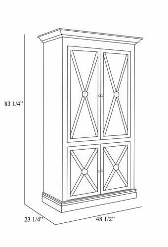 regency armoire - black with gold gilding