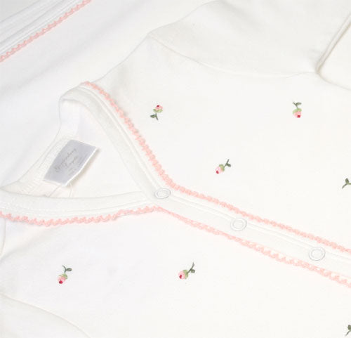 rosebuds embroidered layette set by gordonsbury