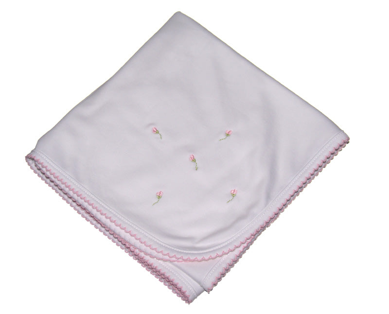 6 piece rosebud layette set