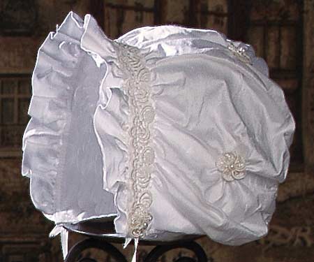 silk dupioni bubble christening gown