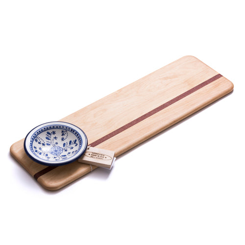 soundview millworks french dip with ceramic bowl serving board