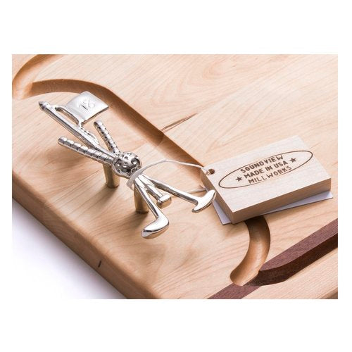 soundview millworks golf clubs and flag appetizer handle board