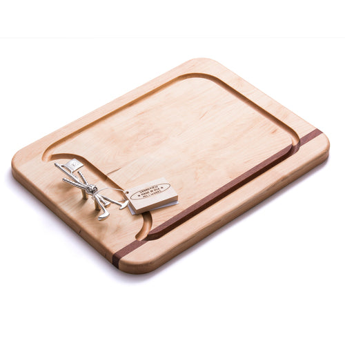 soundview millworks golf clubs and flag appetizer handle board