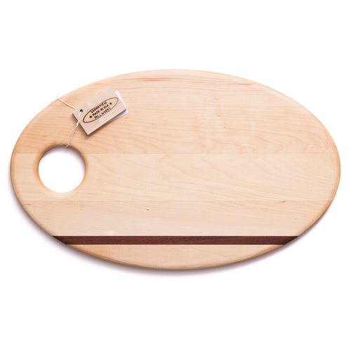 soundview millworks oval dip with ceramic bowl serving board