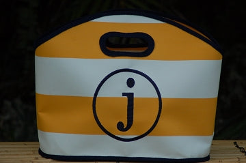striped gg beach tote